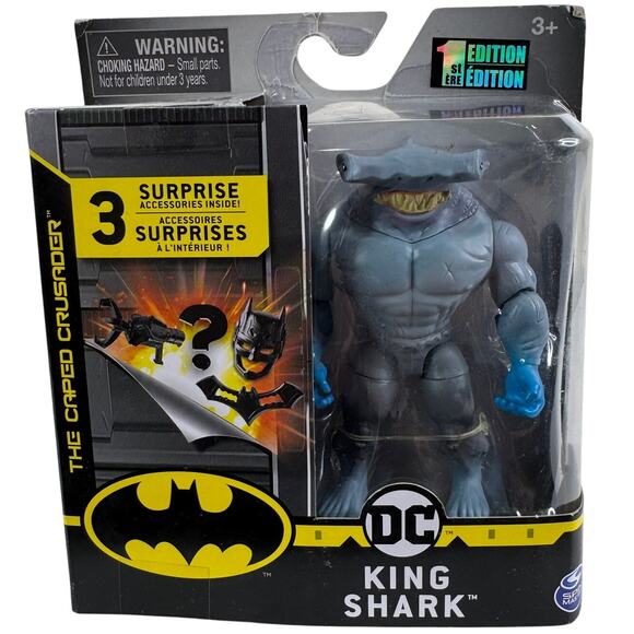 DC Spin Master King Shark 3.75 Action Figure Batman Caped Crusader New! - Picture 1 of 4